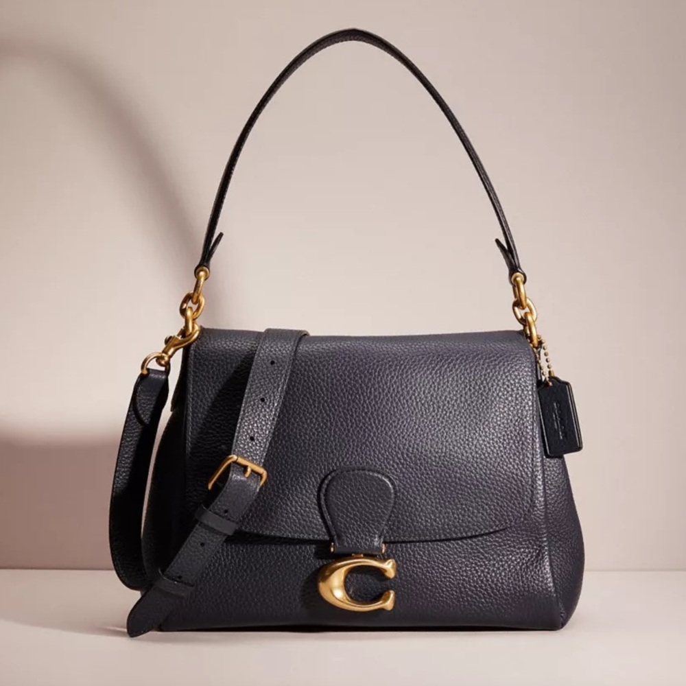 Coach Restored May Shoulder Bag - Navy Blue